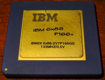 IBM 6x86 P166+ CPU (IBM26 6x86-2V7P166GE) 133 MHz 3.5V (Goldcap) Cyrix USA 1995